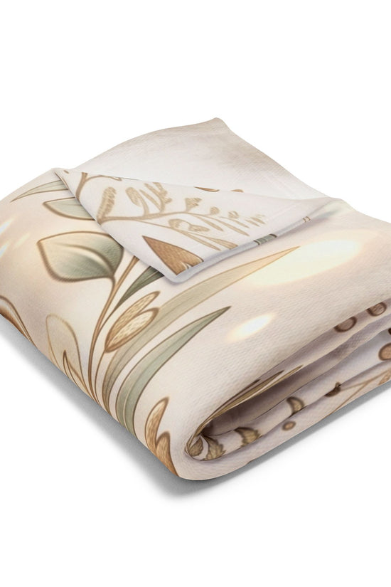 Always Loved Fleece Blanket with Floral Wreath Design