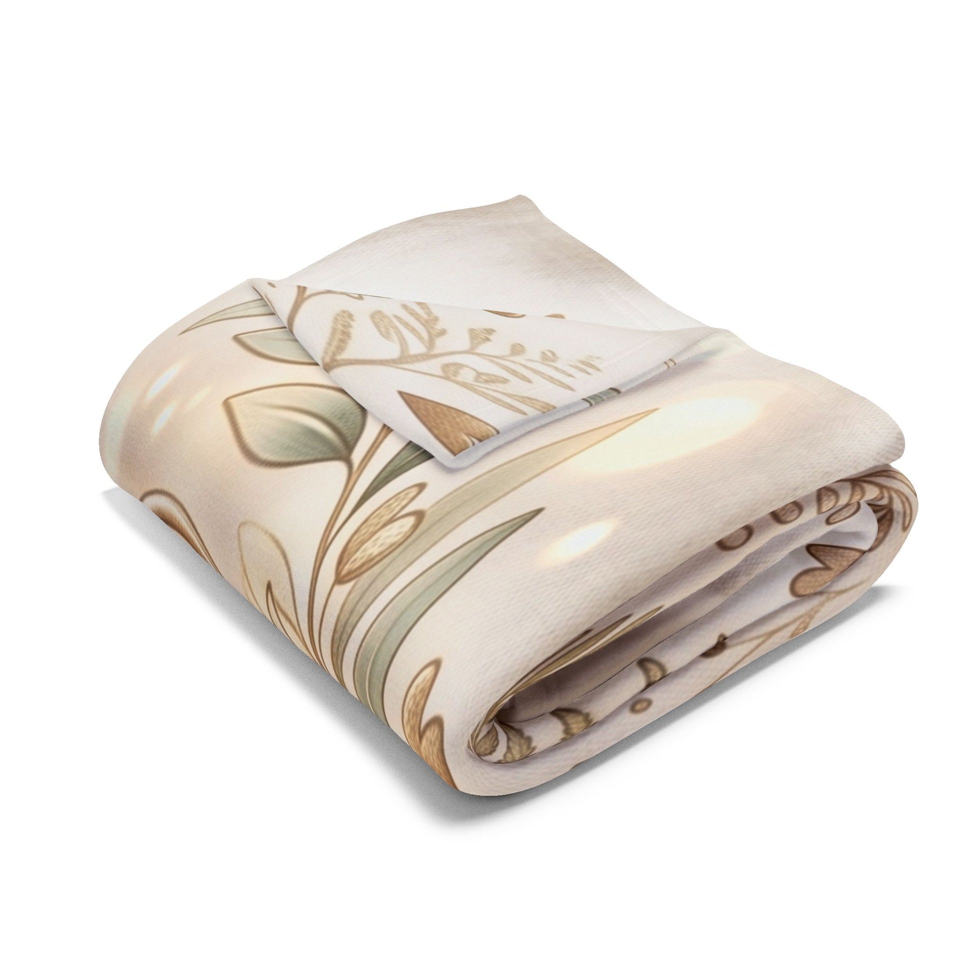 Always Loved Fleece Blanket with Floral Wreath Design