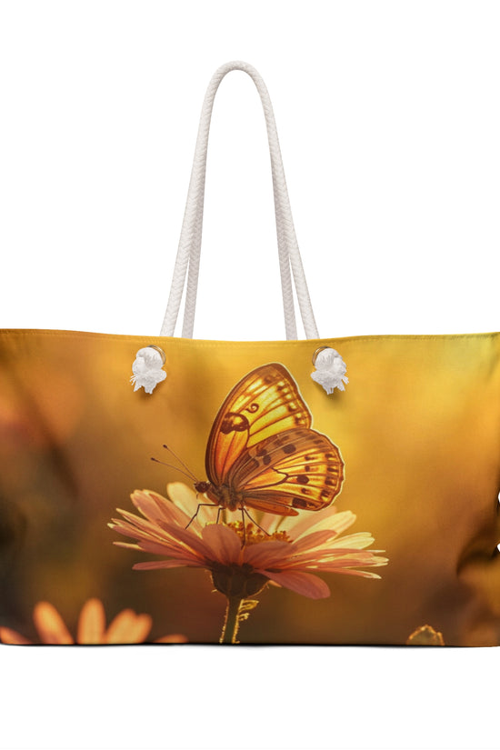 Butterfly Sunset Weekender Bag — Floral Travel Tote