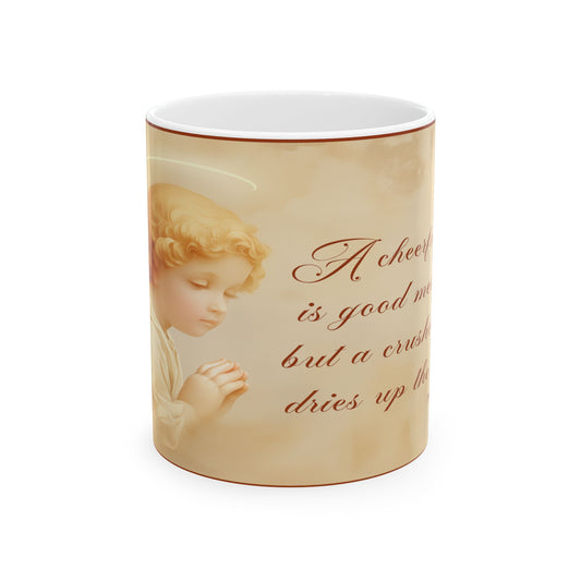 Angel Prayer Ceramic Mug  Inspirational Religious Quote Coffee Cup (11oz, 15oz)
