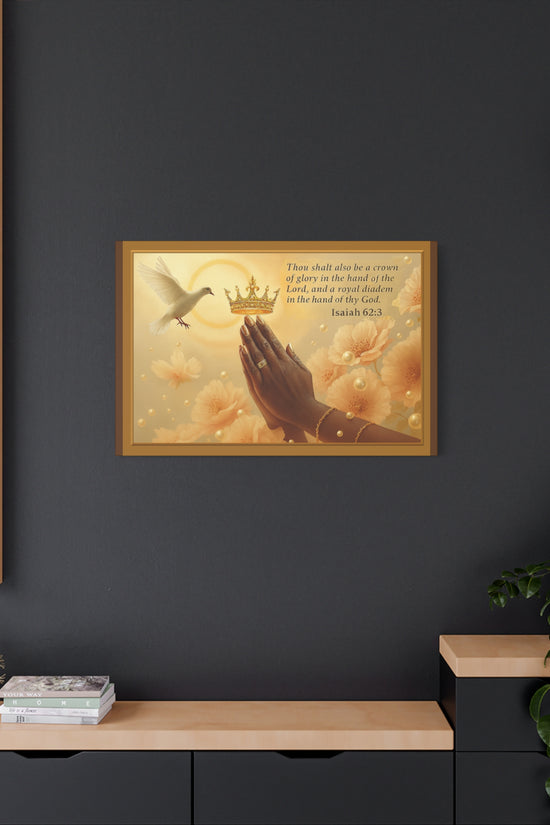 A Crown of Glory Isaiah 62:3 Inspiration Wall Art Print by Grace Canvas