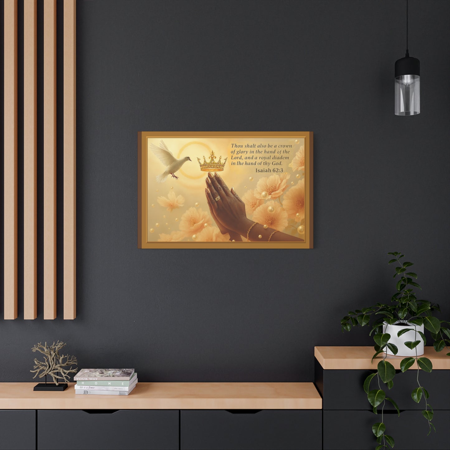 A Crown of Glory Isaiah 62:3 Inspiration Wall Art Print by Grace Canvas