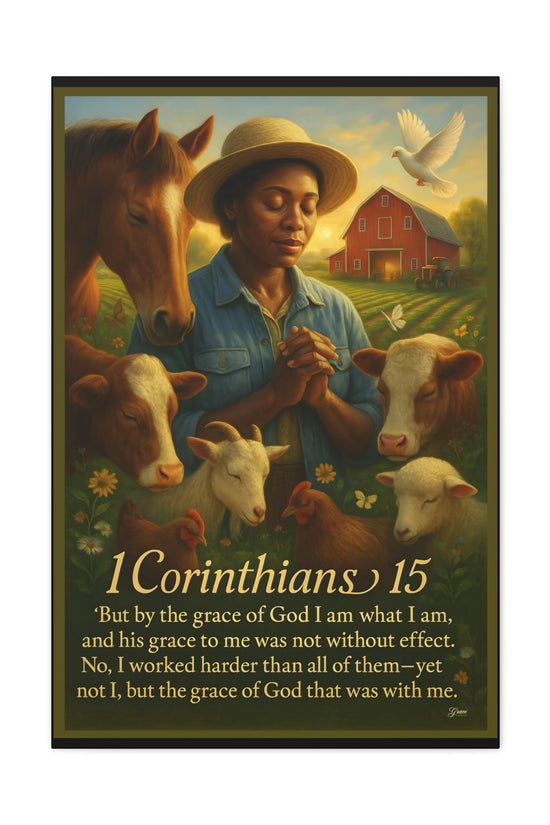 Farm & Faith 1 Corinthians 15 Inspirational Canvas Wall Art by Grace Canvas.shop