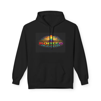 Rooted in Christ Hoodie —Unisex Christian Cross Faith Sweatshirt