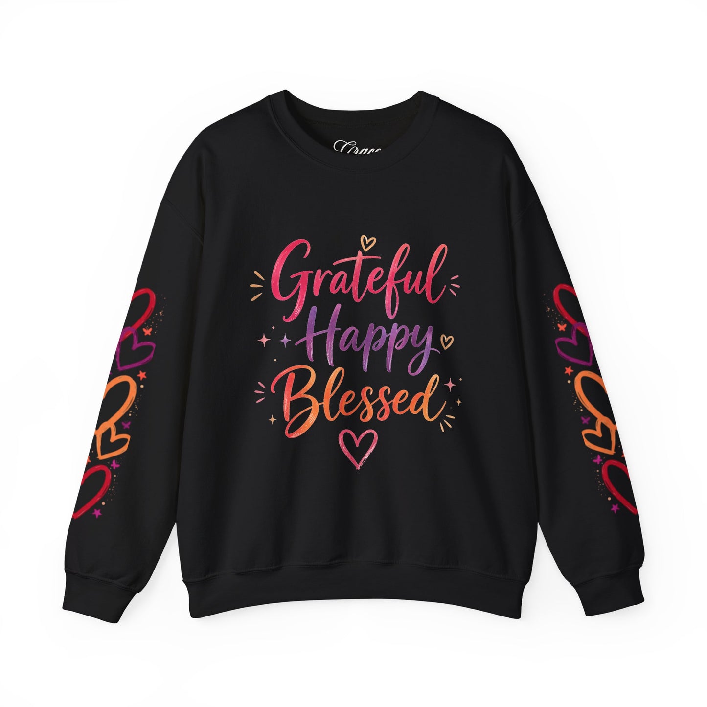 Grateful Happy Blessed Crewneck Sweatshirt