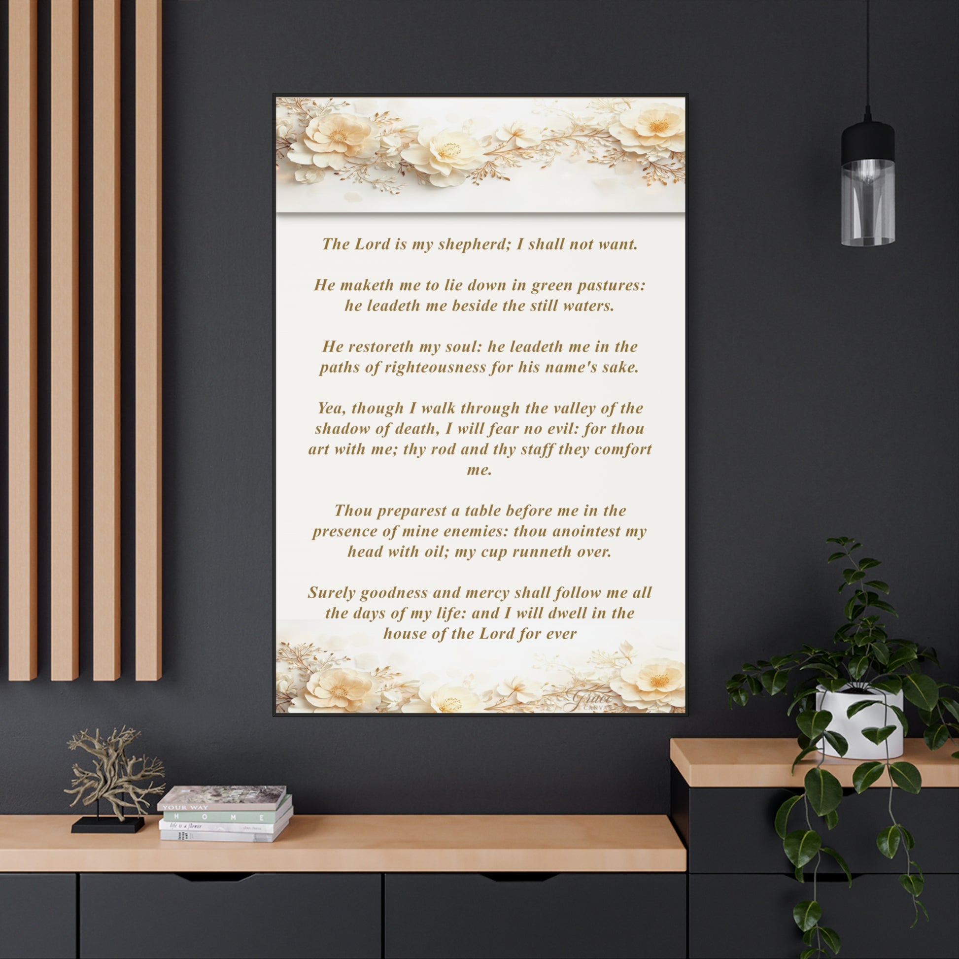 Psalm 23 Verse Home Decor by Grace Canvas