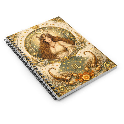 Celestial Scorpio Ruled Spiral Notebook