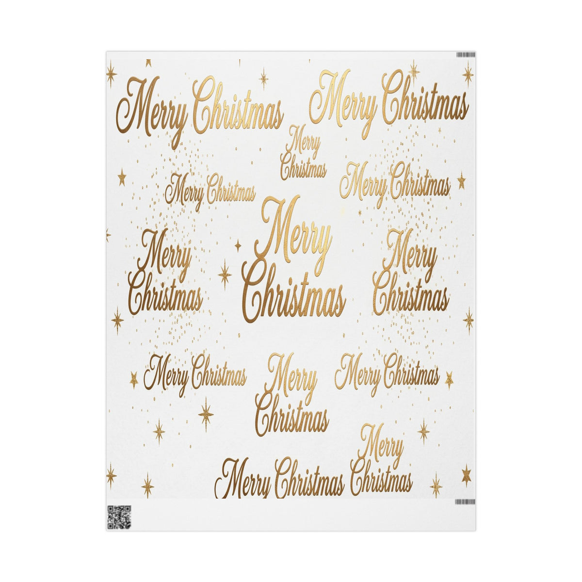 Merry Christmas Gold Script Wrapping Paper — Festive Gift Wrap for Holidays