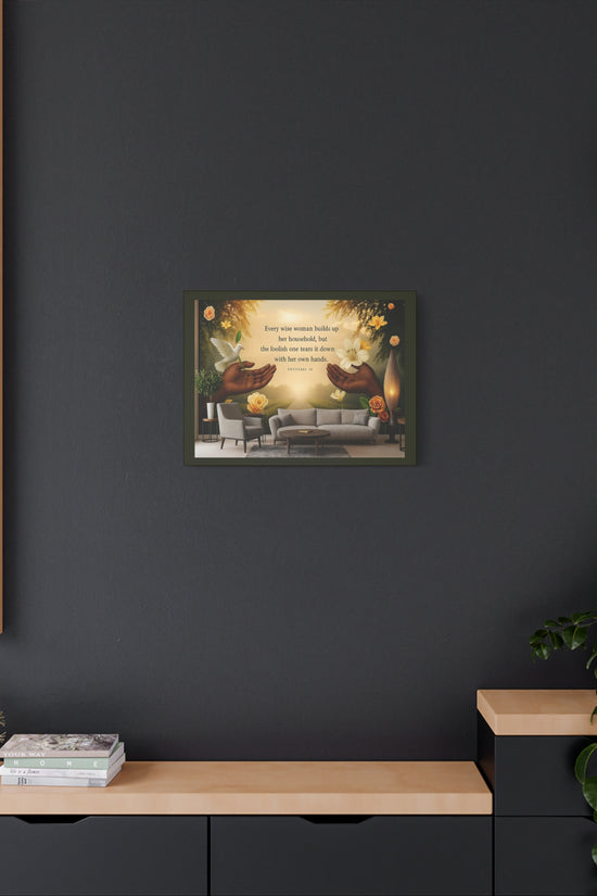 A Wise Woman Proverb 14 Inspirational Canvas Wall Art by Grace Canvas