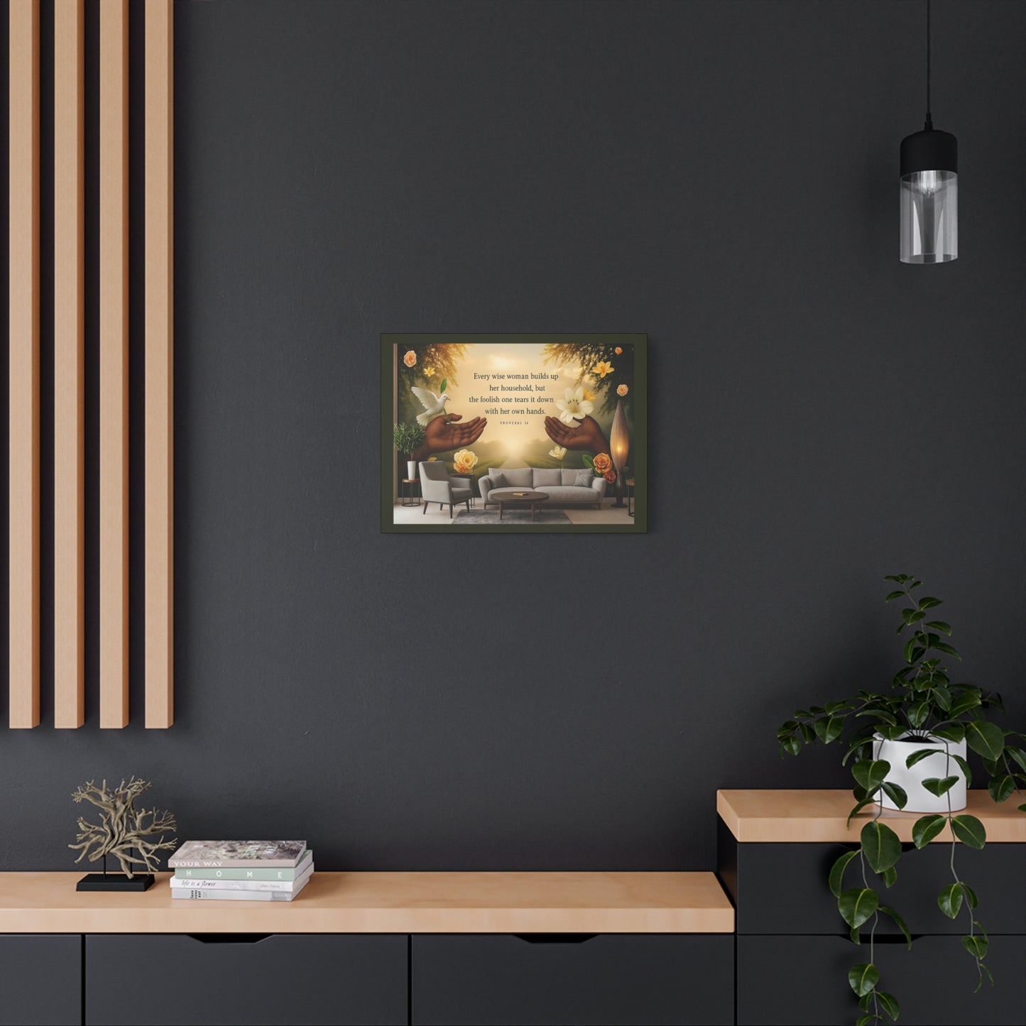 A Wise Woman Proverb 14 Inspirational Canvas Wall Art by Grace Canvas