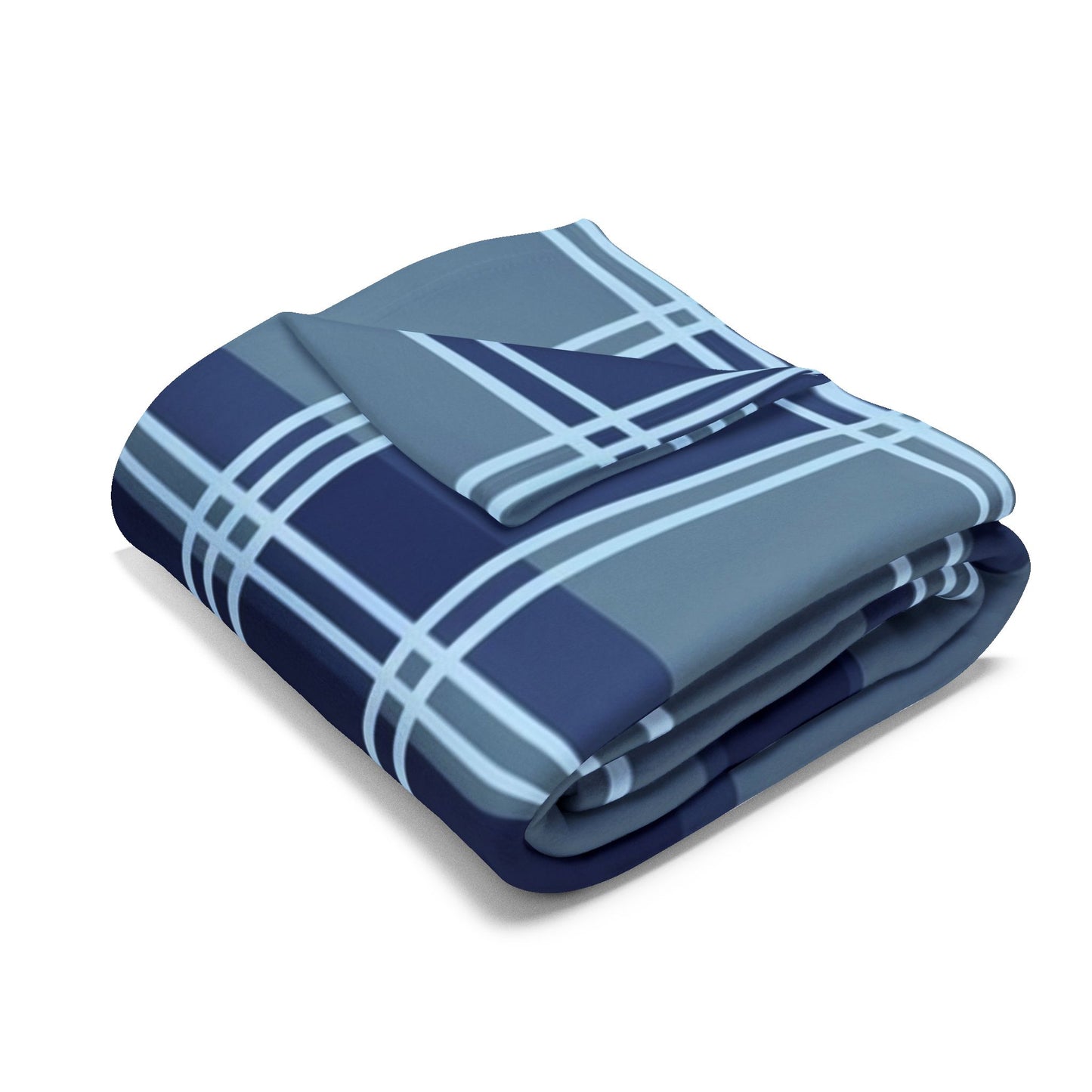 Blue Plaid Arctic Fleece Blanket