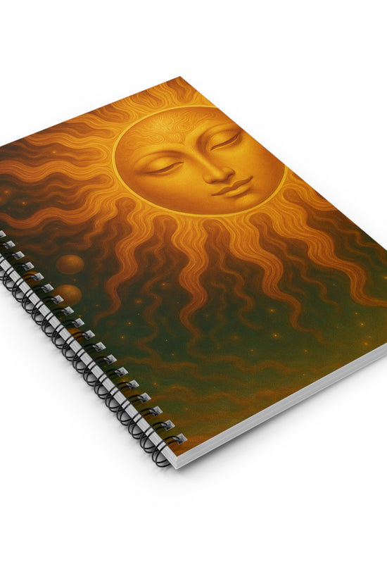 Mystical Sun Softcover Spiral Notebook by Grace Canvas