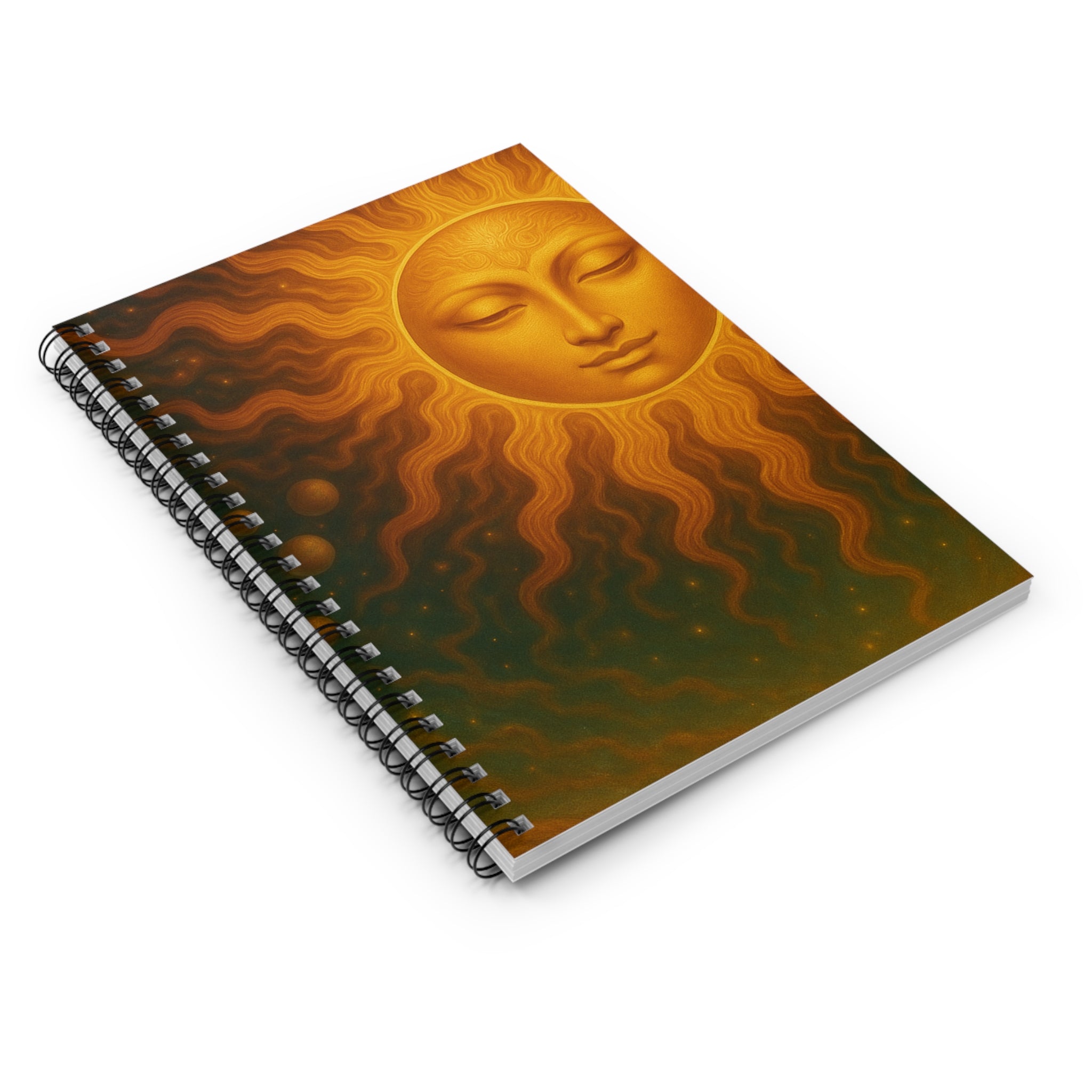 Mystical Sun Softcover Spiral Notebook