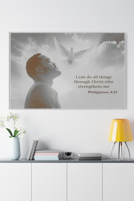 I Can Do All Things Through Christ Phillipians 4:13 Verse Wall Art by Grace Canvas