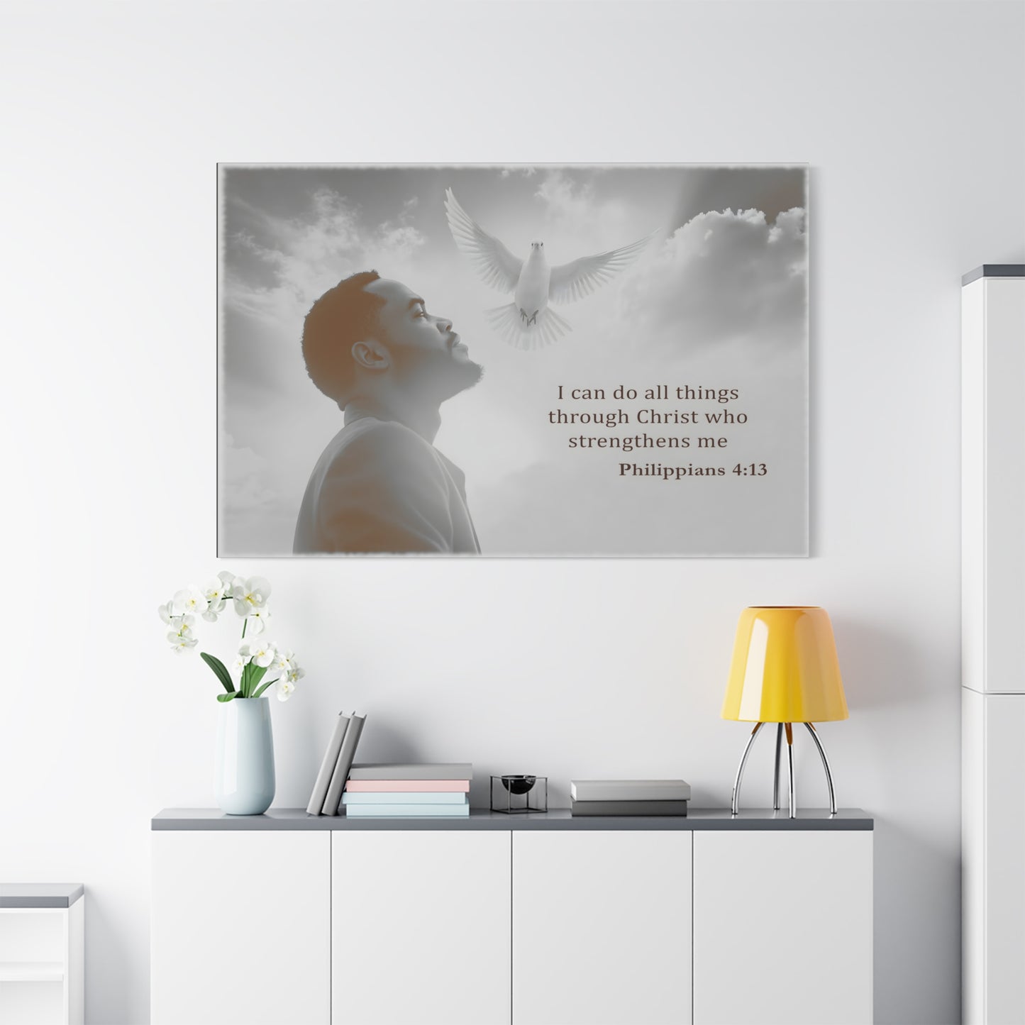 I Can Do All Things Through Christ Phillipians 4:13 Verse Wall Art by Grace Canvas