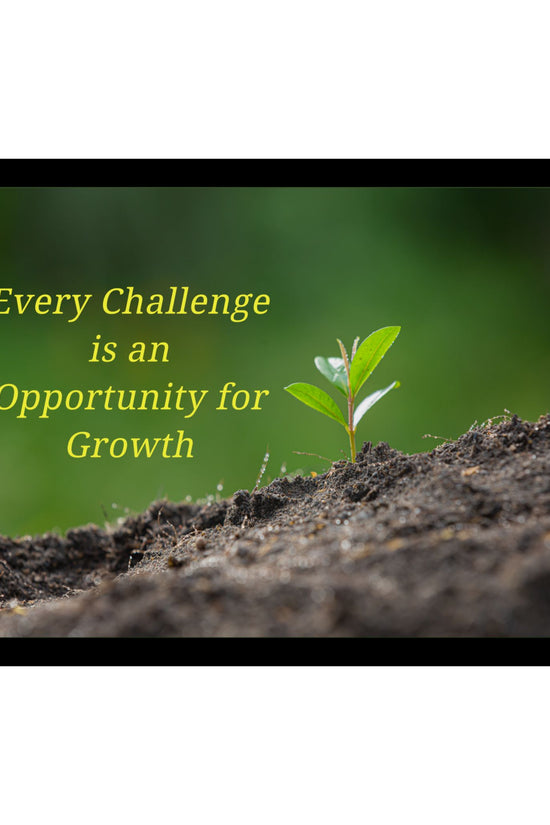 Inspirational Growth Poster "Every Challenge" Satin Print by Grace Canvas Shop