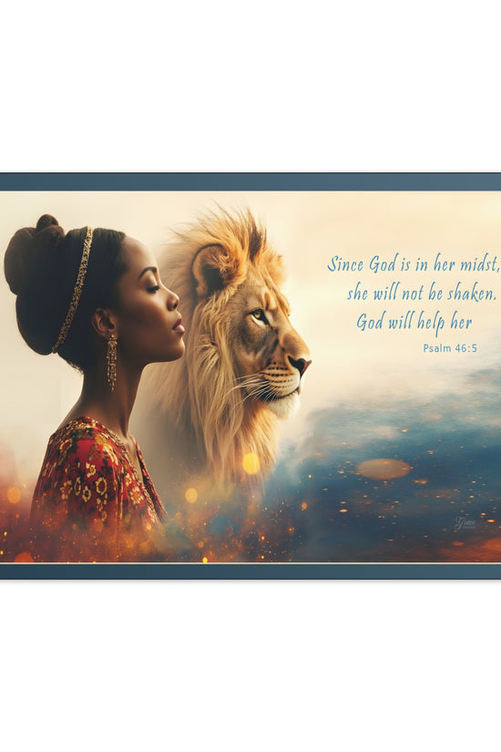 She Will Not Be Shaken Psalm 46:5 Inspirational Wall Print by Grace Canvas
