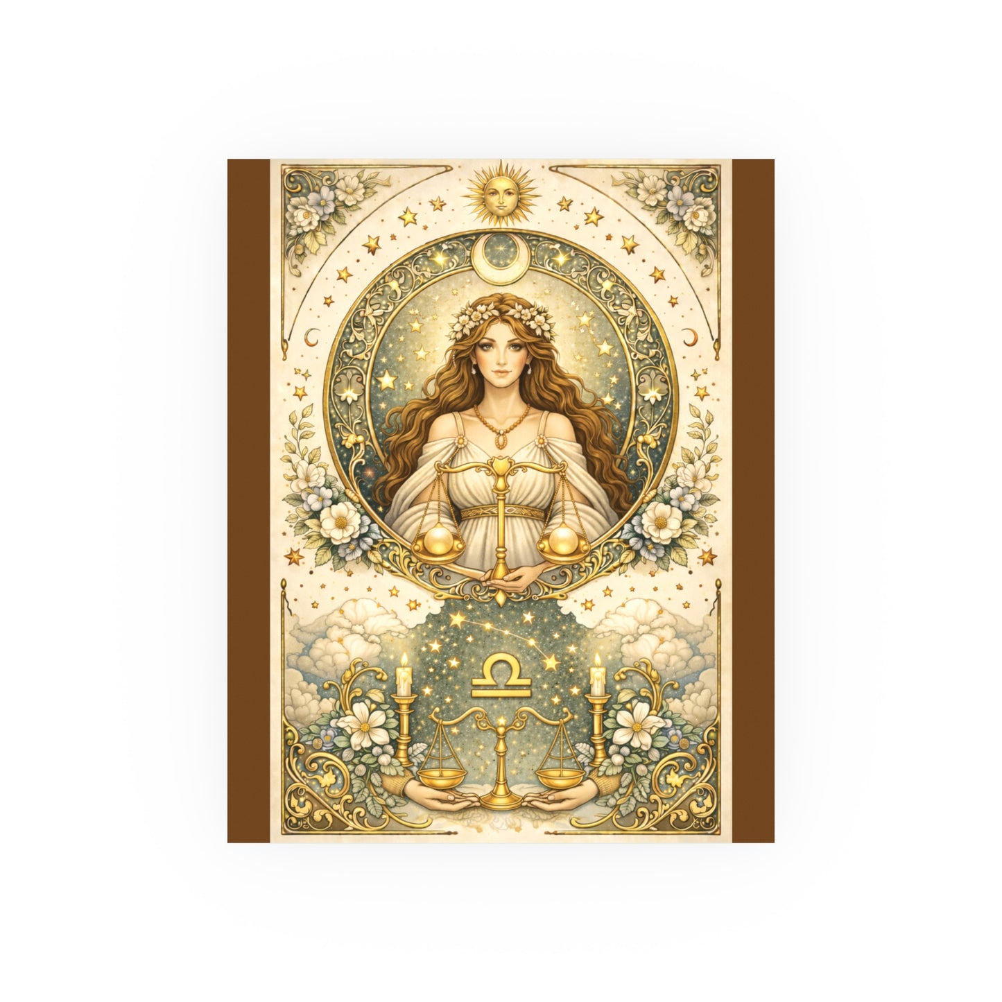 Celestial Libra Zodiac Art Print