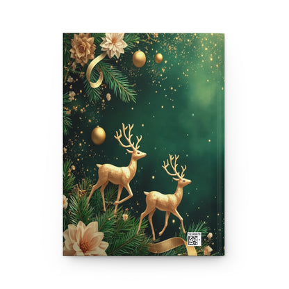Green & Gold Christmas Hardcover Journal