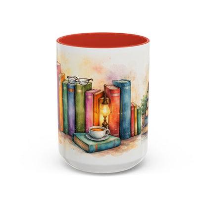 Watercolor Book Lovers Coffee Mug (11/15oz)