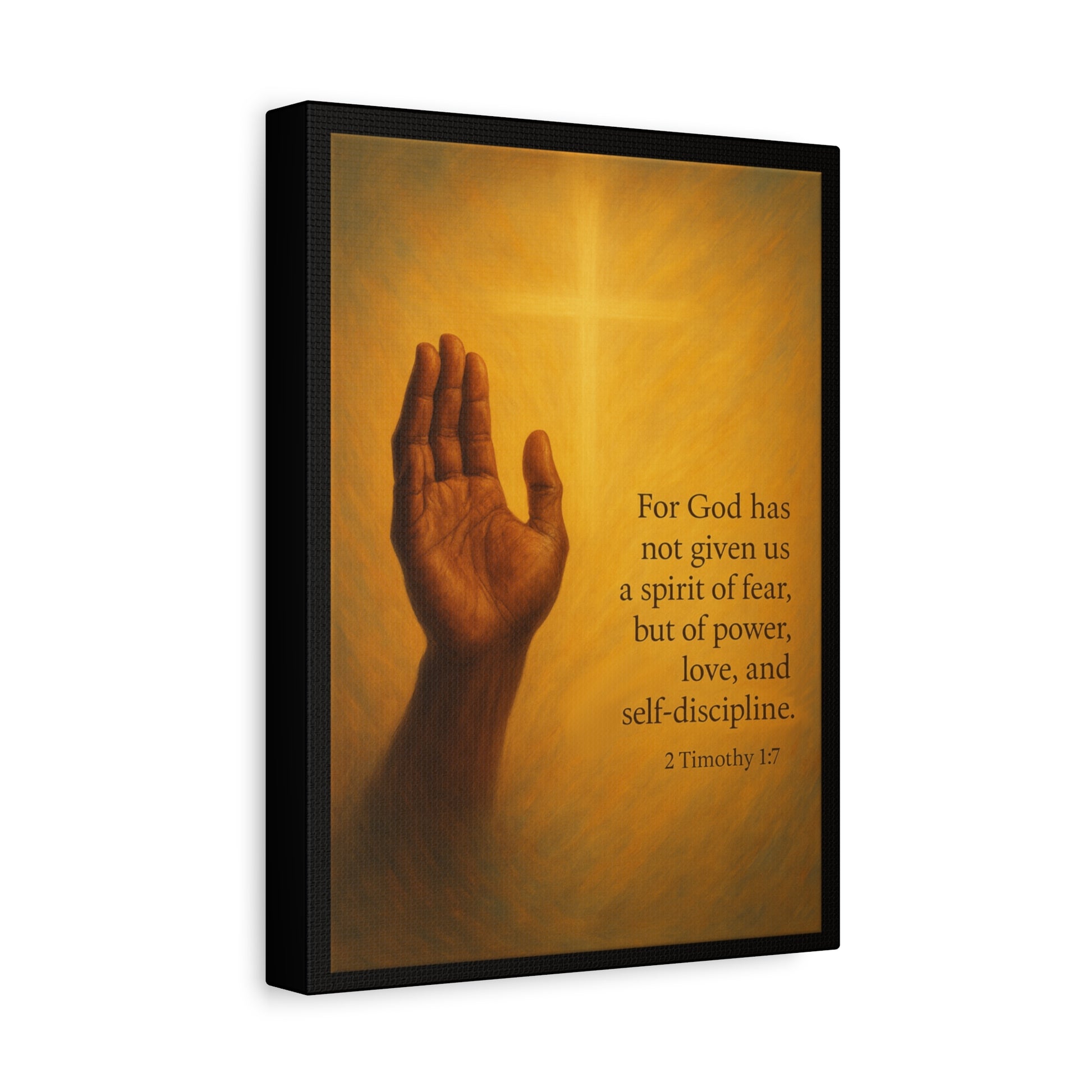 2 Timothy 1:7 Prayer Quote Religious Canvas Wall Art by Grace Canvas.shop
