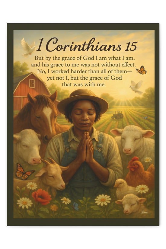 Farm Woman's Faith 1 Corinthians 15 Art Print by Grace Canvas.shop