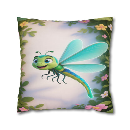 Cute Dragonfly Garden Decorative Pillowcase
