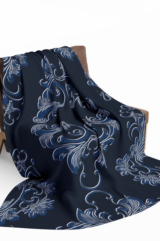 Navy Arctic Fleece Blanket by Grace Canvas Shop