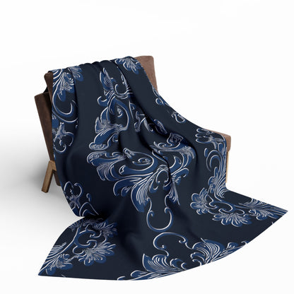 Navy Arctic Fleece Blanket by Grace Canvas Shop