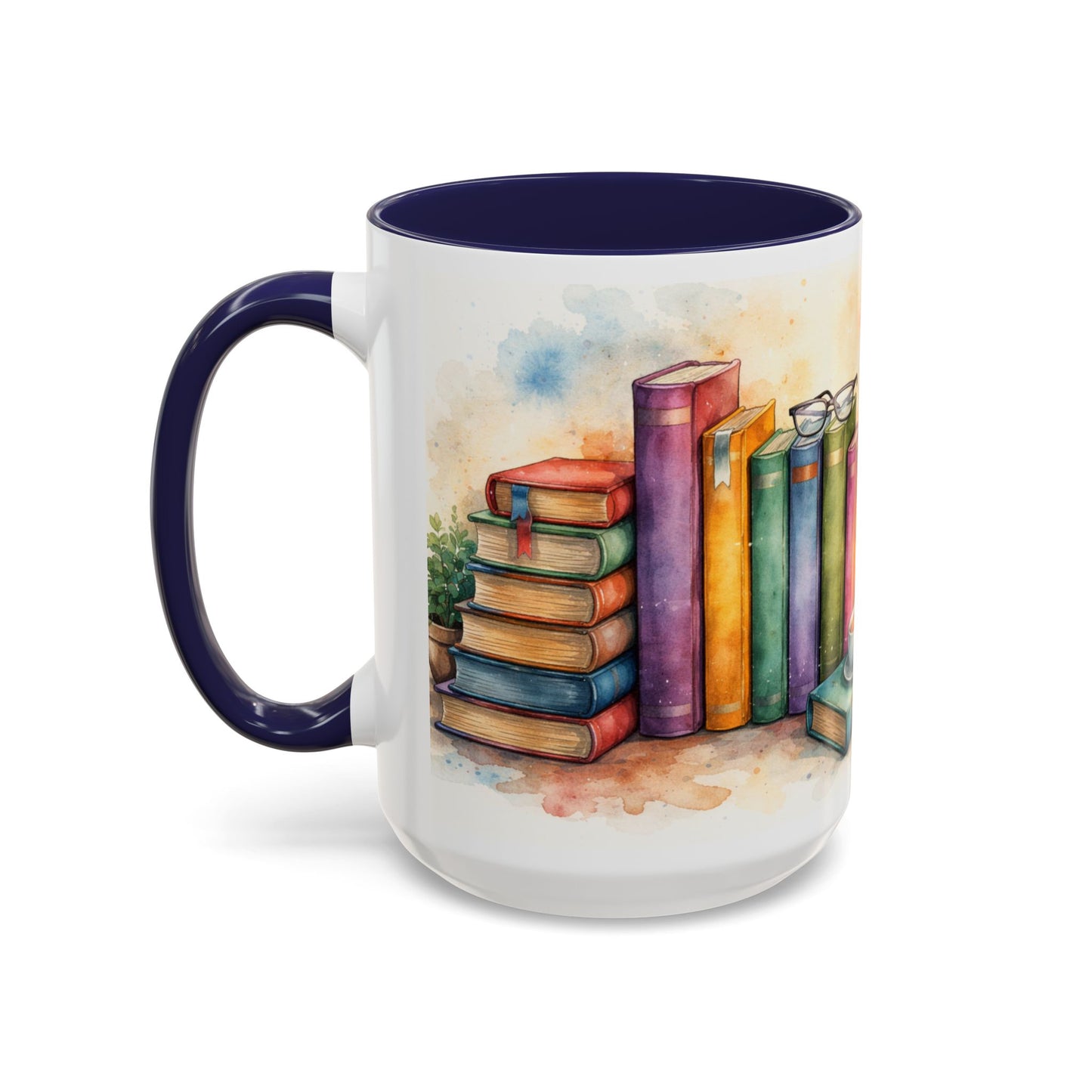 Watercolor Book Lovers Coffee Mug (11/15oz)