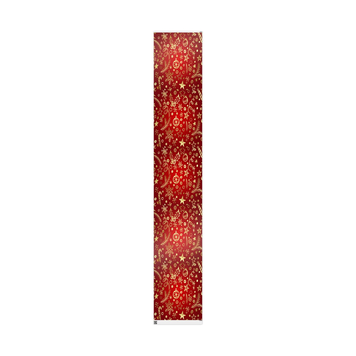 Festive Red & Gold Holiday Wrapping Paper Roll — Elegant Star and Swirl Gift Wrap