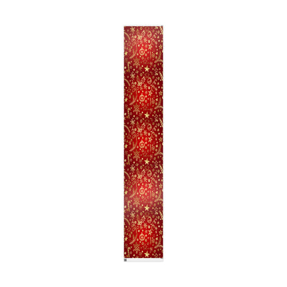 Festive Red & Gold Holiday Wrapping Paper Roll — Elegant Star and Swirl Gift Wrap