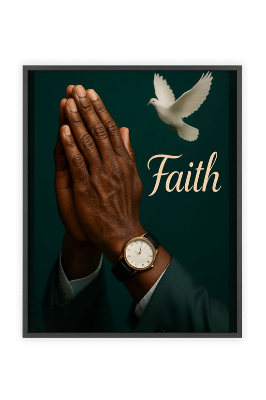 Man's Faith Prayer Framed Poster