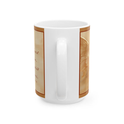 Angel Prayer Ceramic Mug  Inspirational Religious Quote Coffee Cup (11oz, 15oz)