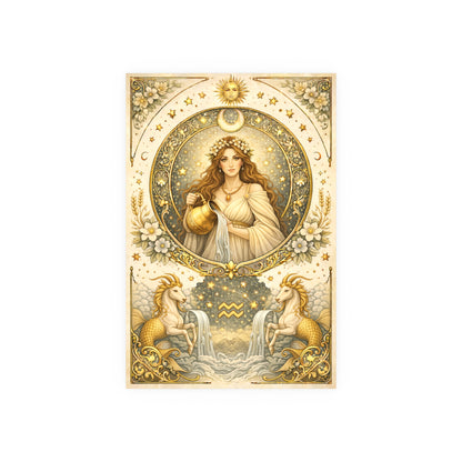Celestial Aquarius Goddess Art Poster