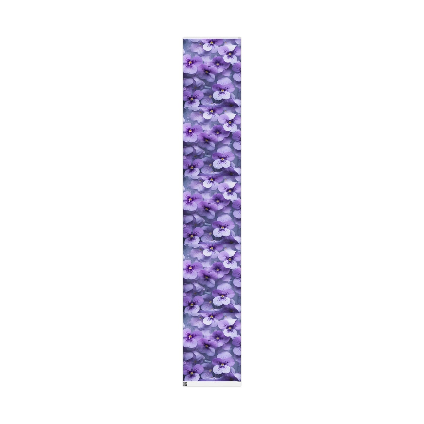 Floral Violet Pansy Wrapping Paper Roll — Purple Pansy Gift Wrap for Mother’s Day & Birthdays