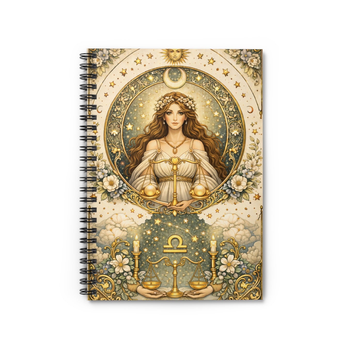Celestial Libra Spiral Notebook
