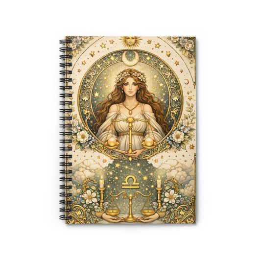 Celestial Libra Spiral Notebook