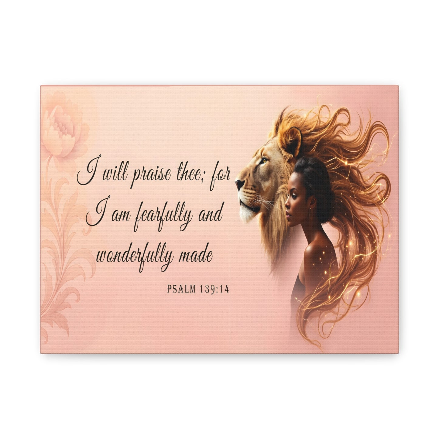 I am Fearfully and Wonderfully Made Psalm 139:14 Verse Wall Art by Grace Canvas