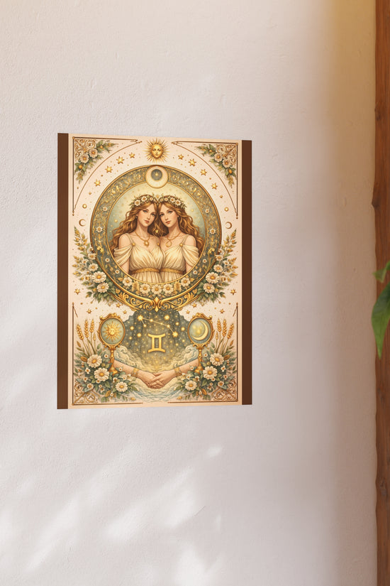 Celstial Gemini Zodiac Art Poster by Grace Canvas Shop