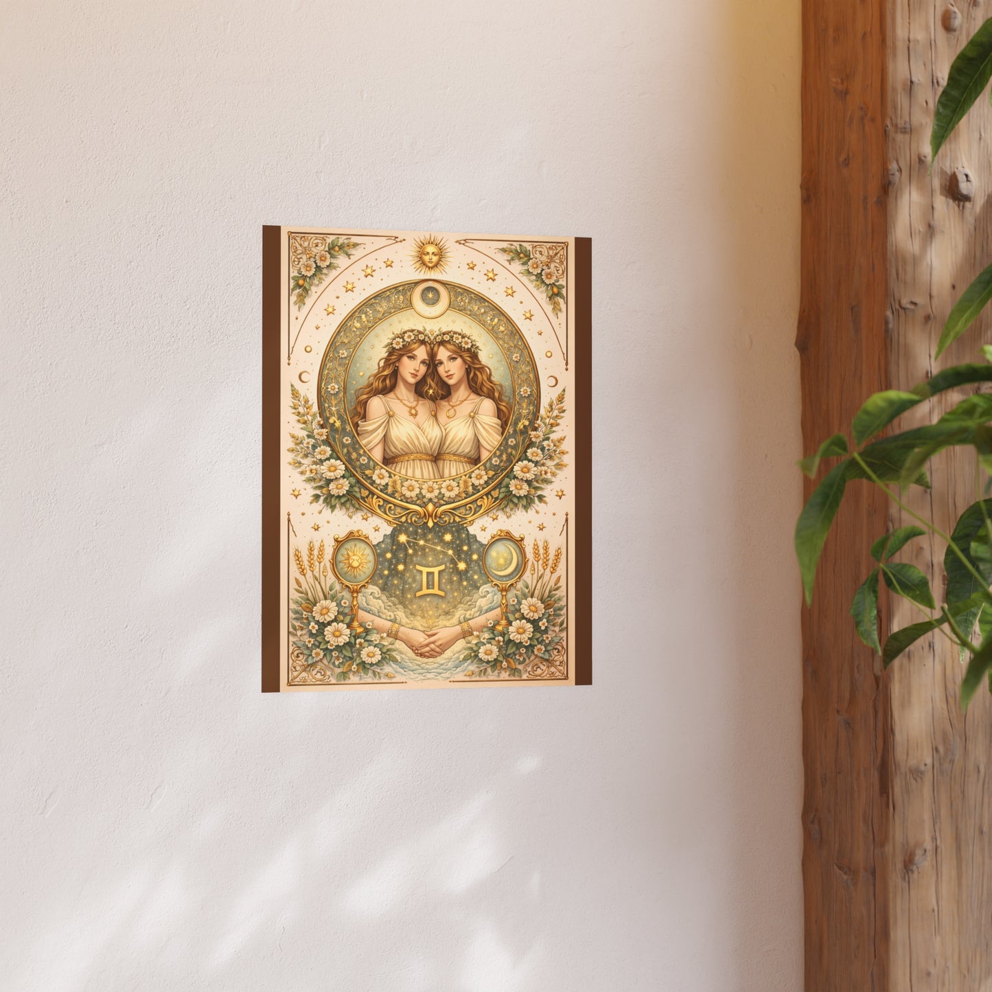 Celstial Gemini Zodiac Art Poster