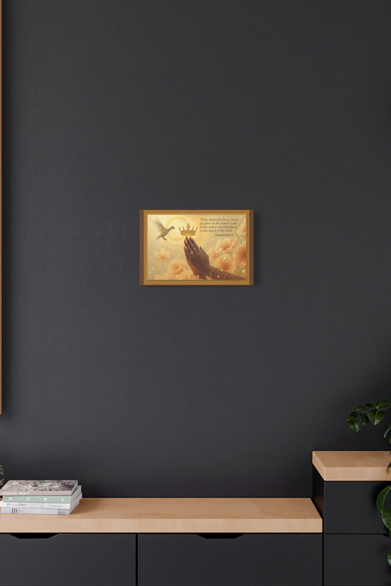 A Crown of Glory Isaiah 62:3 Inspiration Wall Art Print by Grace Canvas