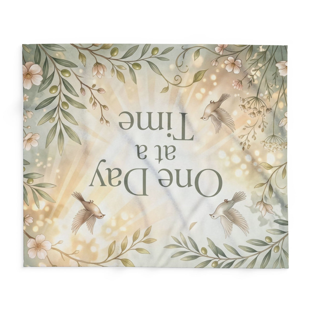 One Day at a Time Fleece Blanket  for Comfort & Recovery