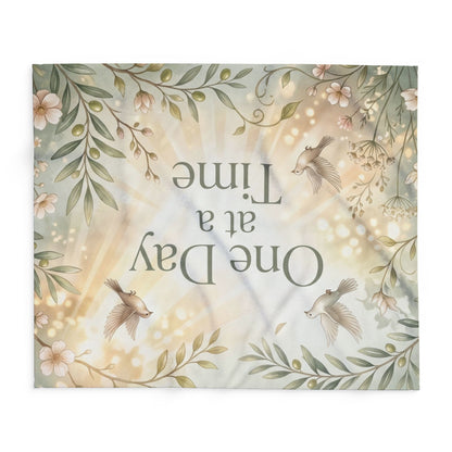 One Day at a Time Fleece Blanket  for Comfort & Recovery