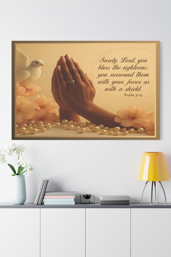 Psalm 5:12 Inspirational Print by Grace Canvas