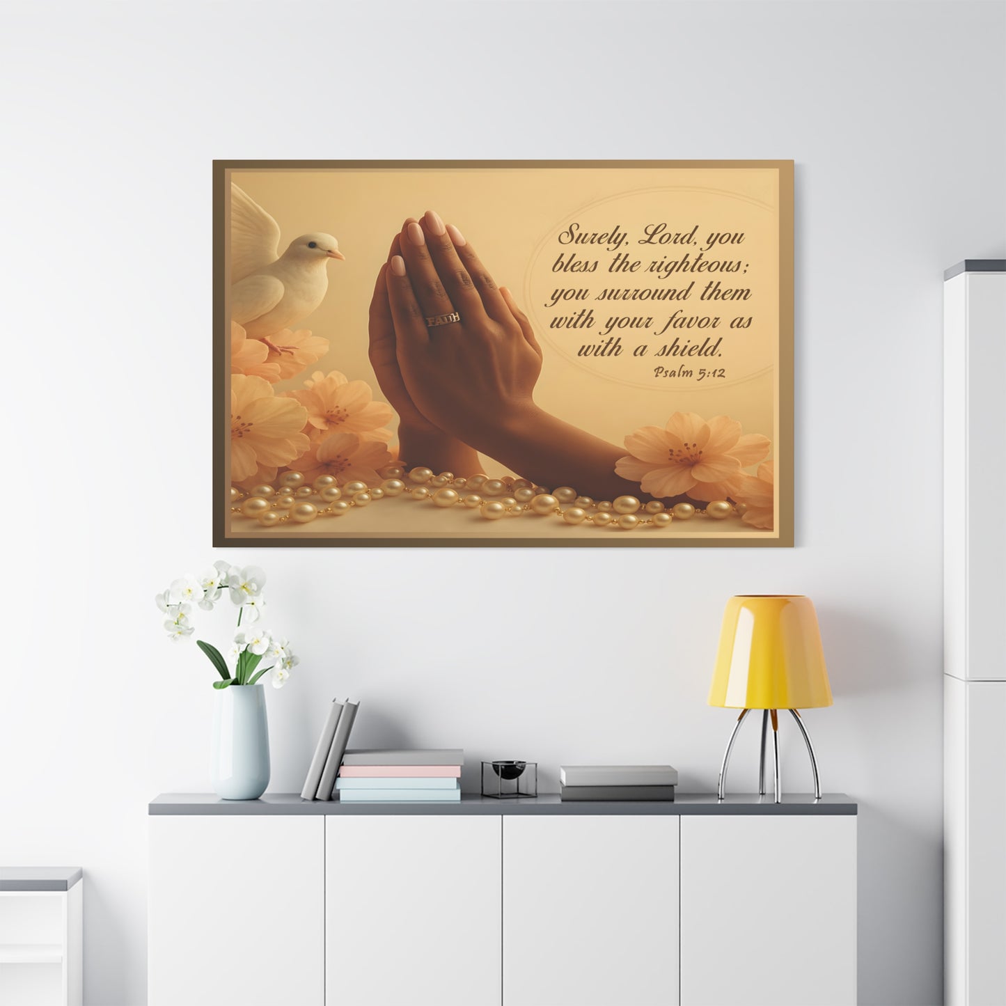 Psalm 5:12 Inspirational Print by Grace Canvas