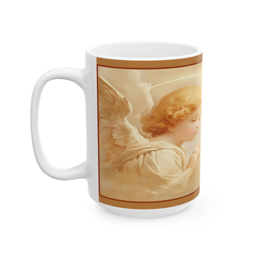 Angel Prayer Ceramic Mug  Inspirational Religious Quote Coffee Cup (11oz, 15oz)