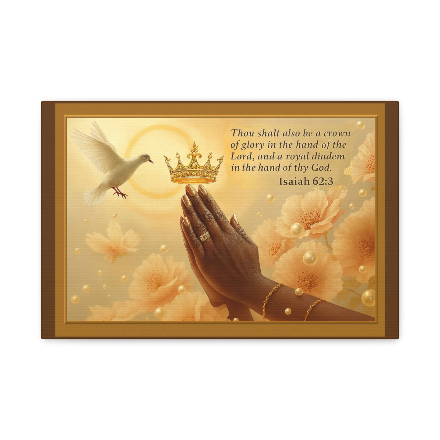 A Crown of Glory Isaiah 62:3 Inspiration Wall Art Print by Grace Canvas