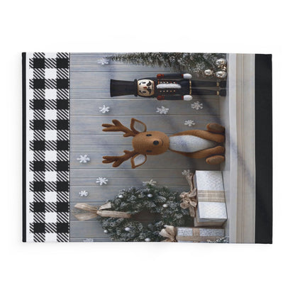 Christmas Reindeer & Nutcracker Fleece Blanket