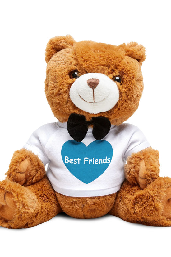 Best Friends Teddy Bear Plush with Heart T‑Shirt by Grace Canvas Shop